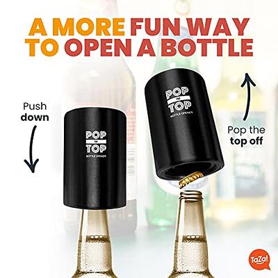 Beer Bottle Opener,automatic Bottle Opener,push Down Caps Off,for Bar And  Parties,father's Day Gift,sliver 1pcs