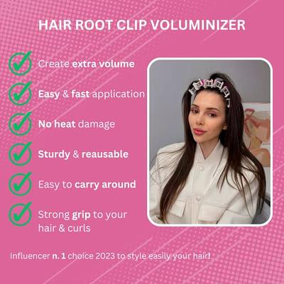 Volumizing Hair Clips - 9Pcs Velcro Hair Clips For Volume, Hair Volume  Clips for Roots, Volumizing Root