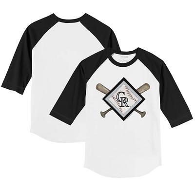 Detroit Tigers Tiny Turnip Youth Diamond Cross Bats T-Shirt - White