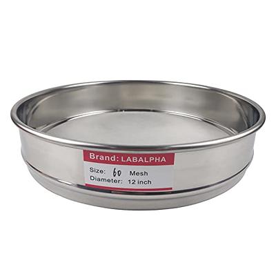 LABALPHA Lab Sieves Pan with Lid, 4'' Diameter, 304 Stainless