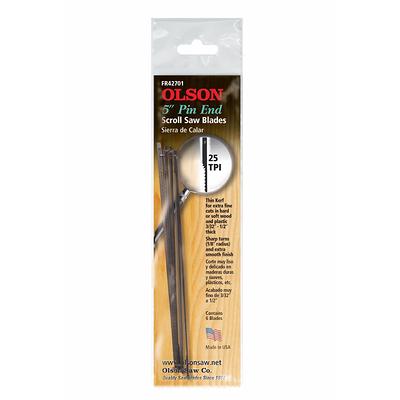 Olson Saw Company 5 In. Pin End 15TPI Scroll Saw Blades - Pack of