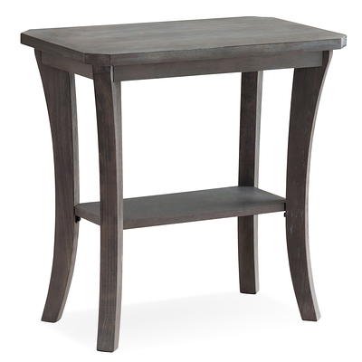 Alaterre Modesto Metal Strap and Reclaimed Wood End Table with Shelf,  Rustic Natural 