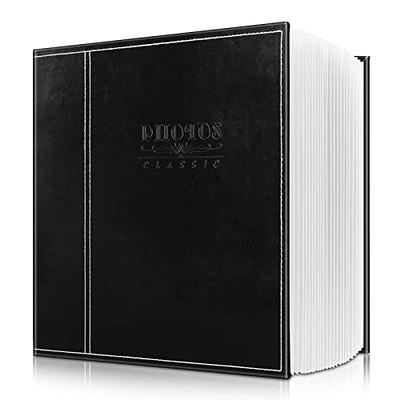 Pssoss Photo Album 8x10 with Writing Space Linen Cover 8x10 Photo Album  Book Holds 20 Photos Ideal for Wedding Theme-Album and Baby Photo Albums  (Dark