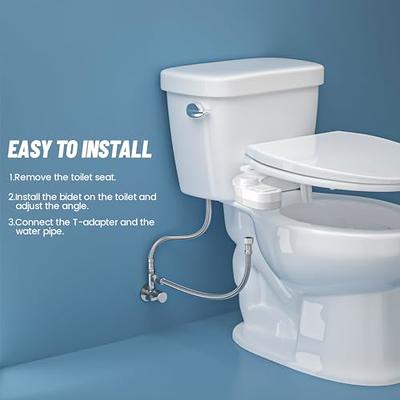 Samodra Bidet Attachment - Non-electric Cold Water Bidet Toilet Seat  Attachment with Pressure Controls,Retractable Self