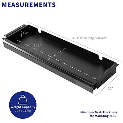 vivo Black Space Saving 16 Pull Out Under Desk Storage Drawer Without Shell