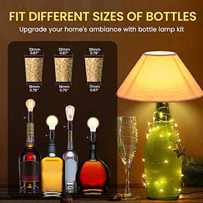 Aokpsrt Bottle Lamp Kit with 9mm Glass Drill bit DIY Lamp Kit for Liquor  Bottles with Slip on Socket and 8 Feet Power Cord,No Drilling Required 