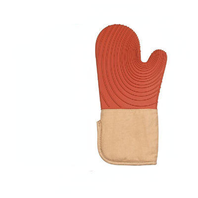 AVACRAFT Oven Mitts Pair, Flexible, 100% Cotton with Unique Heat Resistant Food Grade Silicone, Thick Terry Cloth Interior, 500 F Heat Resistant