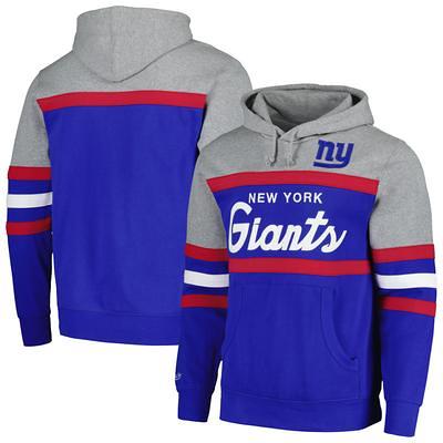 Men's New York Mets Mitchell & Ness Royal Head Coach Pullover Hoodie