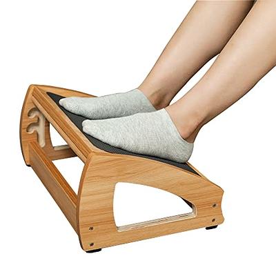 HUANUO Adjustable Under Desk Footrest, Foot Rest for Under Desk at Work with Massage, Foot Stool Under Desk with 3 Height Position 30 Degree Tilt