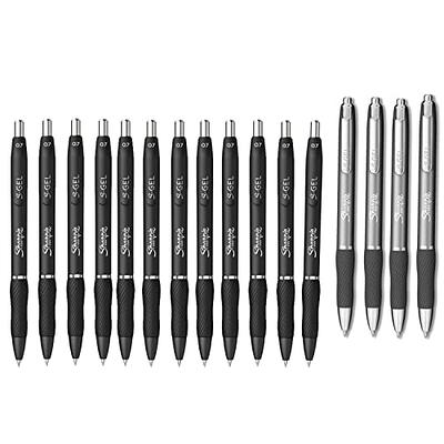 Sharpie S-gel 2pk Black Ink Gel Pens 0.7mm Medium Tip - Gray Metal Barrel :  Target