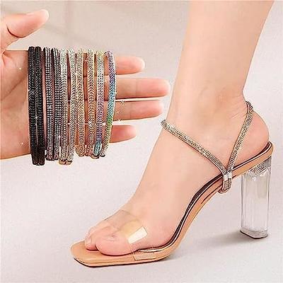 Tie High Heels|pu Leather Ankle Tie Strap For High Heels - Anti-skid  Shoelaces