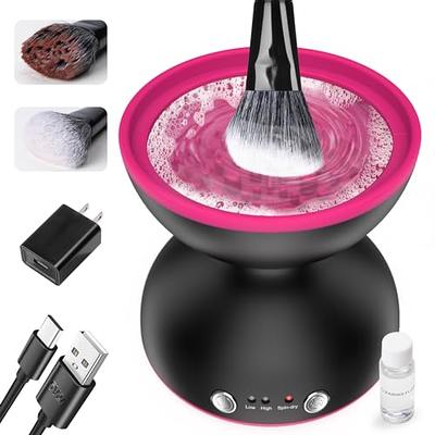 Pink Electric Makeup Brush Cleaner - Germ and Mite Removal - Instant Wash  and Use - ApolloBox