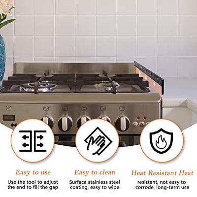 Stove Cover, Stove Guard, Stainless Steel Stove Gap Covers, Heat Resistant  & Easy to Clean Stove Counter Gap Cover, Kitchen Stove Counter Gap Cover