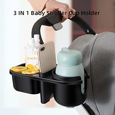 2 in 1 Bottle Rack Snack Storage Basket Multifunctional Plastic Baby  Stroller Cup Holder
