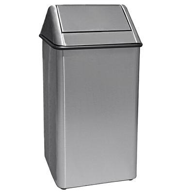 15 Gal. Steel Open Dome Top Recycling Trash Can 415DTBL-R Blue