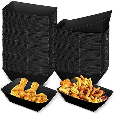 Chinco 100 Pieces Paperboard Kraft Food Trays 4 Corner Pop up Food Tray  Disposable Foldable Cardboard Trays Movie Night Snack Trays Party Container