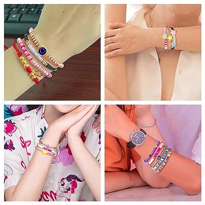 6100Pcs Clay Beads Bracelet Making Kit for Girls 24 Colors Friendship  Bracelet Beads Kit with Letter Beads Polymer Heishi Bead for Jewelry Making