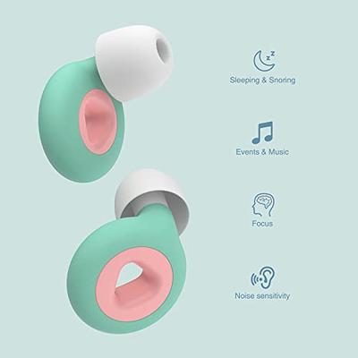 Soft Ear Plugs for Sleeping Noise Cancelling. Ear Plugs for Swimming,  Concerts, Travel, Work, Snoring & Concentration. Reusable Silicone Earplugs  with