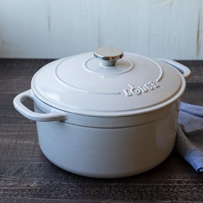 Lodge Enameled Cast Iron Dutch Oven, Blue, 5.5 qt