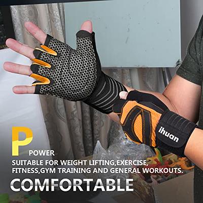 ihuan Ventilated Weight Lifting Gym Workout Gloves with Wrist Wrap Support  for Men & Women, Full Palm Protection, for Weightlifting, Training, Fitness,  Hanging, Pull ups - Yahoo Shopping