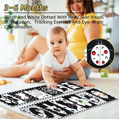 Duewry KaPing Black and White Baby Toys 0-3 Months, Baby Sensory Toys, High  Contrast Baby Cards, Soft Book for Infant Toddler Newborn, Tummy Time Toys