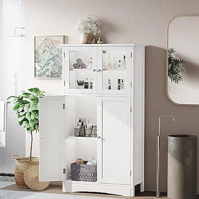 Irontar Bathroom Cabinet, Freestanding Bathroom Storage Cabinet with Drawer  and Adjustable Shelf, Kitchen Cupboard, Floor Cabinet for Bathroom, Home