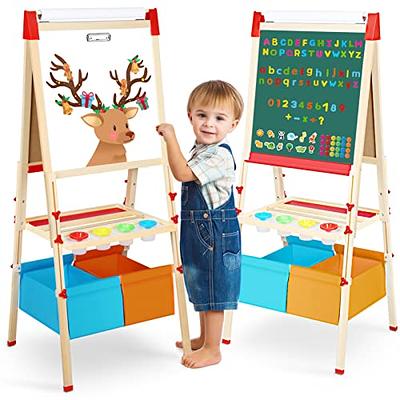 MEEDEN Easel for Kids, Double-Sided All-in-one Wooden Art Easel, Kids Art  Easel Set with Paper Rolls, Magnetic Easel with Whiteboard & Chalkboard,  Finger Paints, Accessories Easel for Toddlers - Yahoo Shopping