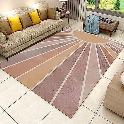 Lahome Sun Print Machine Washable Area Rugs-4x6 Rug for Bedroom, Large  Non-Slip Throw Rugs for Living Room, Boho Kids Nursery Rug Carpet for  Entryway