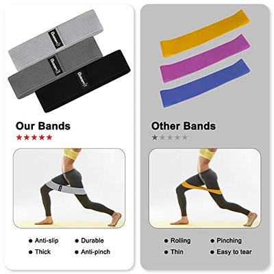 Resistance Stretch Bands - Set of 3 2″ Exercise Non-Slip Fabric Bands