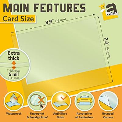 Everest Self Adhesive Laminating Pouches, Self Sealing Pouches for Cards,  Waterproof, 2.6 x 3.9 Inches, 30 Sheets,10 Mil Thick, Gloss Finish Business  Card, No Laminating Machine Needed 2.6*3.9