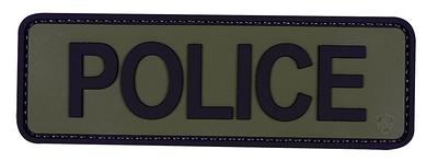 POLICE PVC ID Patch OD GREEN