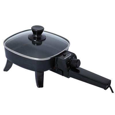 Brentwood 12 Round Non-Stick Electric Skillet with Vented Glass Lid