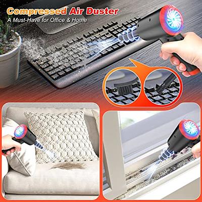  Compressed-air-Duster-100000RPM-Keyboard-Cleaner - Good Replace  Compressed air can - Reusable no Canned air Duster - car Duster - pc Duster  Electric air Duster - Compressed air for Computer 7600mAh : Electronics