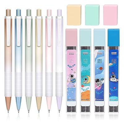 3pcs Transparent Mechanical Pencil, 0.5/0.7mm Smooth Writing Pencil,  Automatic Pencil, Drawing Pencil, School, Office Supplies, Student Gift 