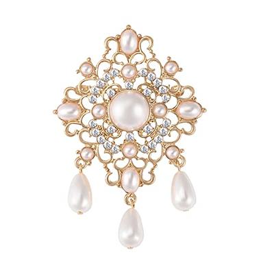 Sisslia Pearl Brooch Pins for Women Gold Brooches &Pins for Women Large Vintage  Brooch Gold Brooch Women's Brooches & Pins New Year - Yahoo Shopping