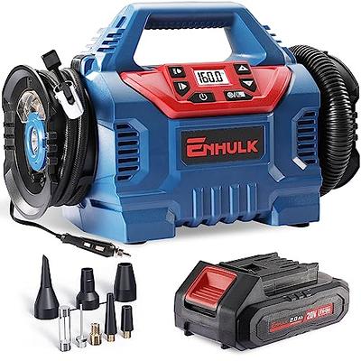 20V Cordless Car Tire Inflator Air Compressor Portable Air Pump