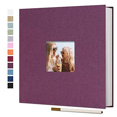 Vienrose Large Photo Album Self Adhesive for 4x6 8x10 10x12 Pictures Linen  Scrapbook Album DIY 40 Blank Pages with A Metallic Pen - Yahoo Shopping