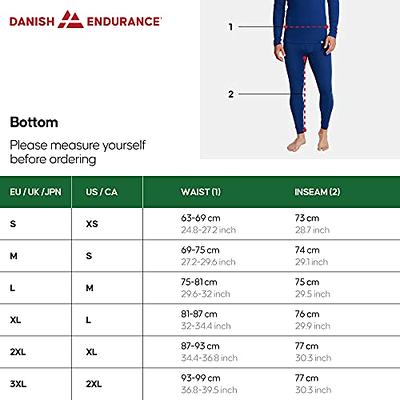 Buy DANISH ENDURANCE Merino Men's Functional Trousers, Premium Thermal  Underwear, Temperature Regulating, black, M at