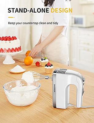 Electric Hand Mixer, Handheld Mixers for Kitchen, With Beaters and Whisk  Attachments for Cooking and Baking, Lightweight Handmixer Labeled BAKE by