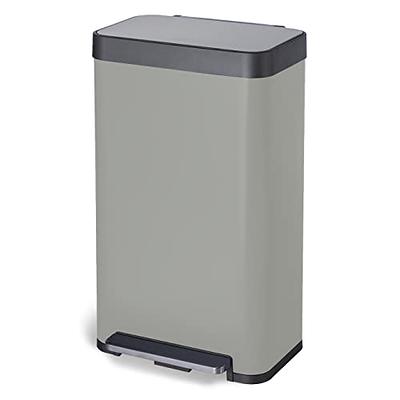 Home Zone Living 13 Gallon Kitchen Trash Can, Dual Compartment