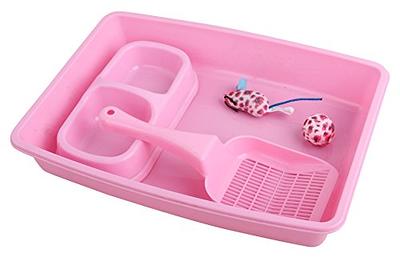 Pawise Cat Starter Kit Includes 4PCS Kitty Suppies, Low Entry Kitten Litter  Pan,Cat Litter Scooper, Cat Bowls, Cat Mouse Toy, Pink - Yahoo Shopping