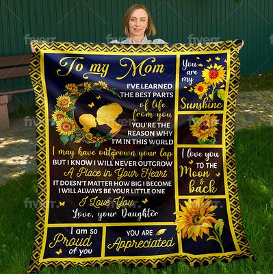 LONGTM Mom Blanket, Mom Gifts, Mom Birthday Gift, Valentine's Day