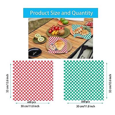 120 Pieces Wax Paper Sheets 12x12 Inch, SUCCEFORT Sandwich Wrap Paper Food  Basket Deli Paper Checkered Wax Paper Sheet Liners for Wrapping Bread and  Sandwiches Fries, Red+Green - Yahoo Shopping