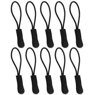 8 Pieces Zipper Pull Replacement Zipper Repair Kit Zipper Slider Pull Tab  Metal Zipper Fixer Head for Luggage Backpack Jacket Suitcase Coat (Black)