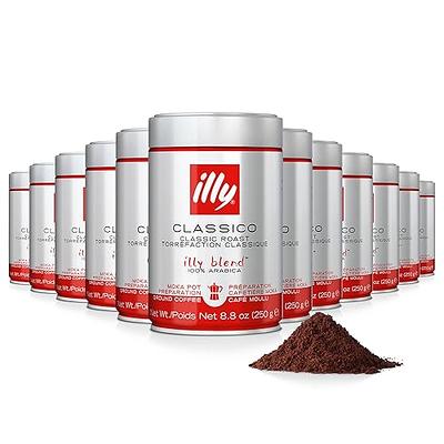  illy Ground Coffee Moka - 100% Arabica Flavored Coffee