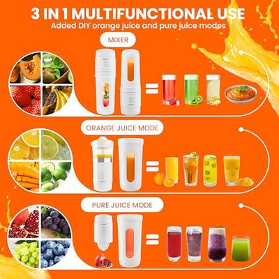 Mini Portable Blender Electric Fruit Juicer Smoothie Orange Fresh Juice  Blender Multifunction Rechargeable Portable Bottle Mixer