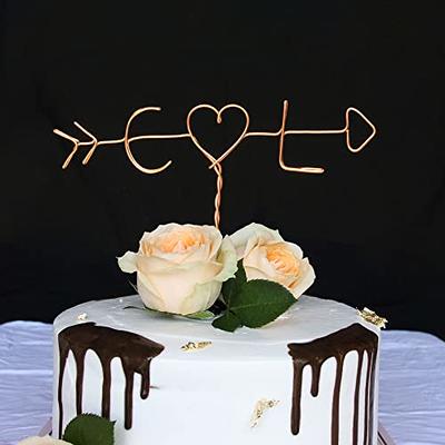 Gold Cake Topper For Wedding, Personalized Cake Topper, Rustic Wedding  Custom Mr & Mrs Anniversary Toppers - Yahoo Shopping