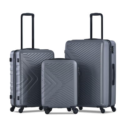 Costway 3-Piece Black Hardshell Luggage Set Expandable Suitcase with TSA  Lock and Spinner Wheels BL10003DK - The Home Depot