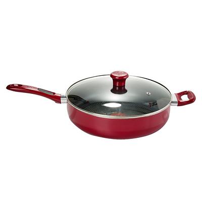 T-Fal Excite Aluminum Fry Pan Set Red