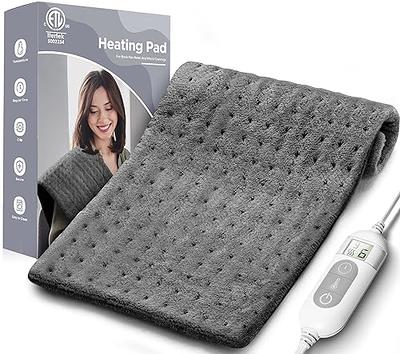 Heating Pad, Electric Heat Pad for Back, Shoulders, Abdomen, Legs, Arms,  etc, Electric Fast Heat Pad with Heat Settings - Auto Shut Off (12 x 24'')